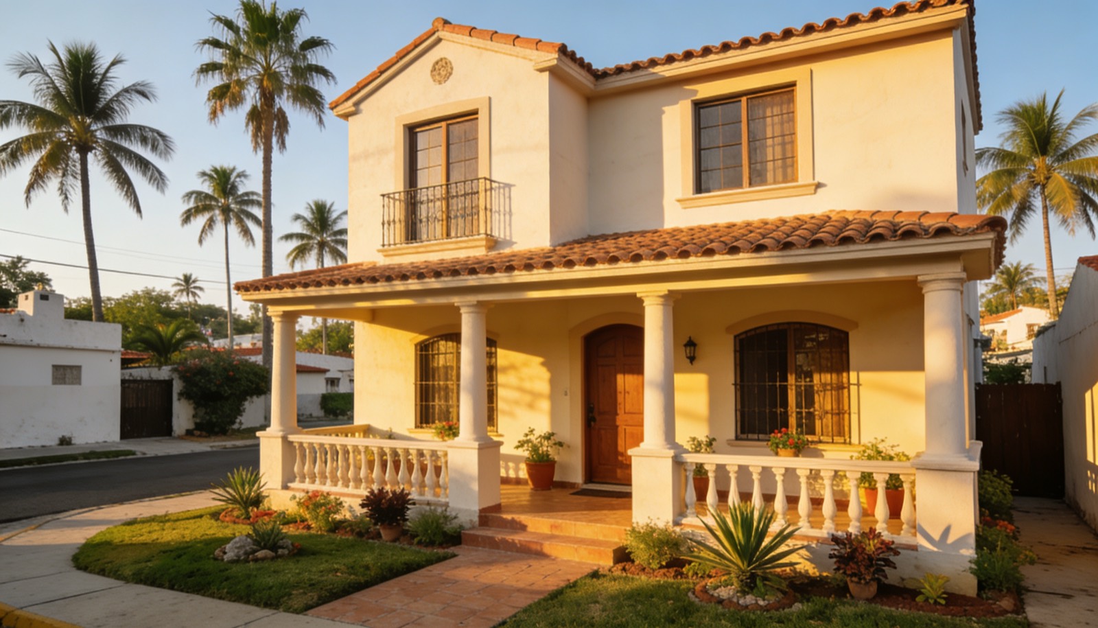 Casa de dos plantas con porche disponible para renta en una colonia tranquila de Mazatlán