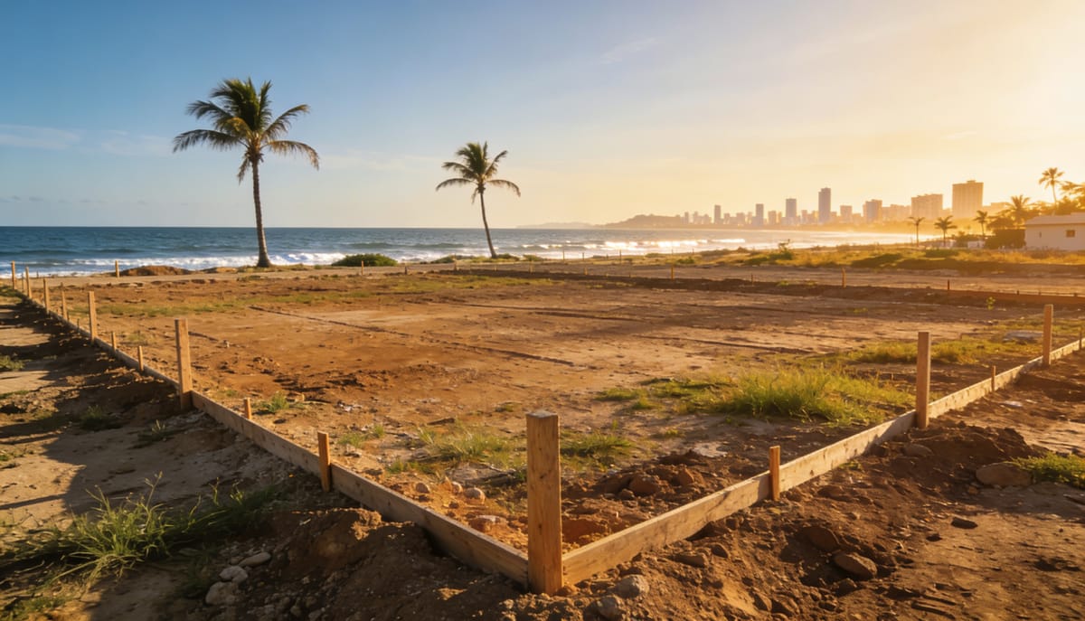 Uno de los terrenos en Mazatlán en venta, en una zona costera en desarrollo